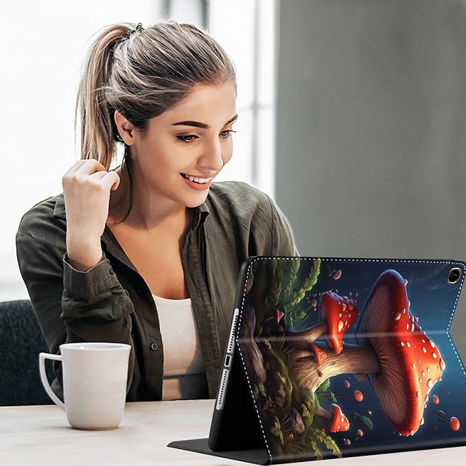 Case for Galaxy Tab A9 Plus ， Auto Sleep/Wake Multi-Angle Viewing Slim Folio Stand Cover for Samsung Galaxy Tab A9+/A9 Plus 11 Inch 2023 (SM-X210/X216/X218) Magic Mushrooms Fungus