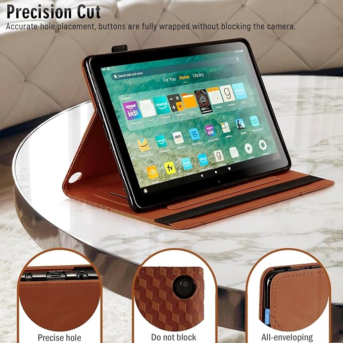 Case for FM 11 (13th Gen 2023) Multi-Angle Stand with Flexible Fixation Auto Wake/Sleep TPU Material (Brown)