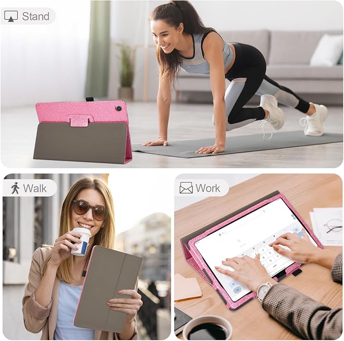 Case for Onn. 10.4 Tablet Pro (2023 Model:100110603) - Folio PU Leather Stand Cover with Pencil Holder Almond Blossom