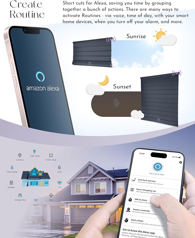 Graywind Smart Roman Shades Compatible with Alexa Google Rechargeable Motorized Blinds with Remote Blackout Roman Window Shades Plain Fold Soft for Doors Bedroom, Custom Size (Flowline Midnight)