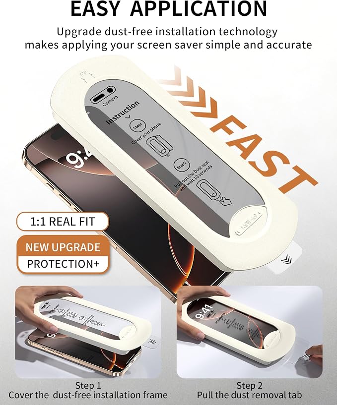 2 Pack 360 Degree for iPhone 17E/16E/14/13Pro/13 Privacy Screen Protector 4-Way Private Anti-Spy Tempered Glass Film with Auto Alignment Dust Free Bubble Free Anti-Scratch 9H Hardness Easy Install