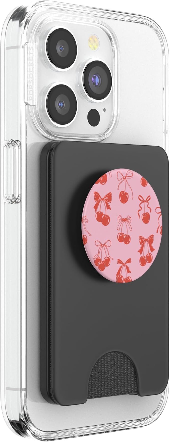 PopSockets Phone Grip – Vintage Cherry Pink Bows PopSockets Adhesive PopGrip