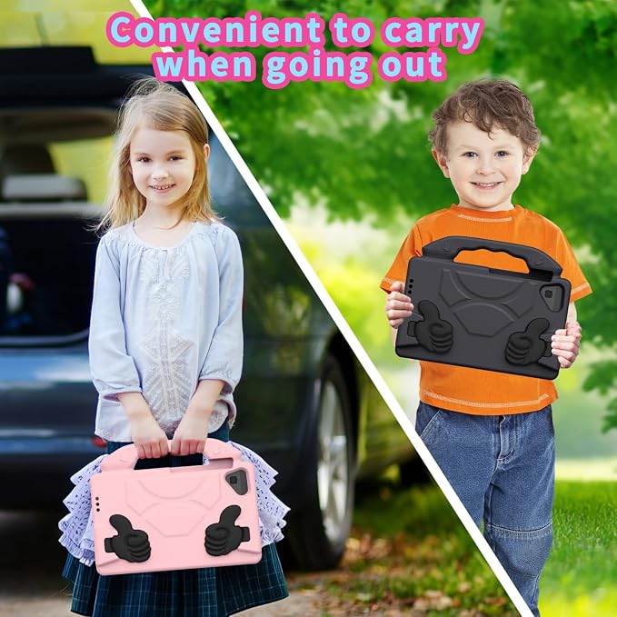 Kids Tablet Case with Built-in Kickstand and Handle Shockproof Cover Compatible with Lenovo Tab M10 FHD Plus 10.3Samsung Galaxy Tab A7/S6 Lite 10.4”Blue