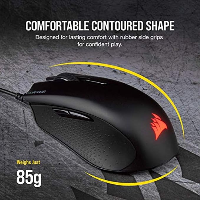 Corsair Harpoon PRO RGB Wired Lightweight FPS/MOBA Gaming Mouse – 12,000 DPI – 6 Programmable Buttons – iCUE Compatible – PC, Mac, PS5, PS4, Xbox – Black