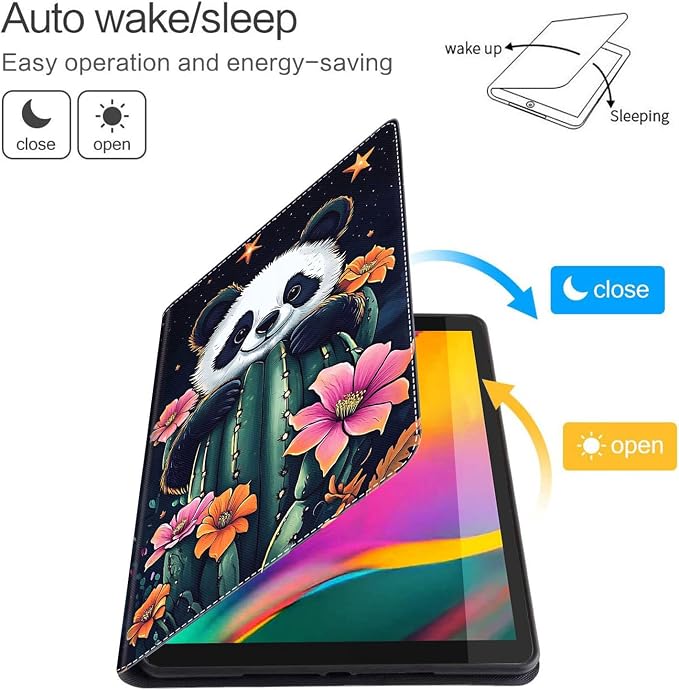 Case for New iPad (A16) 11th Generation 11 Inch 2025 for iPad 10th Generation 10.9 2022 Multi-Angle Smart Stand Cover Auto Sleep/Wake Halloween Panda Wizard and Pumpkin