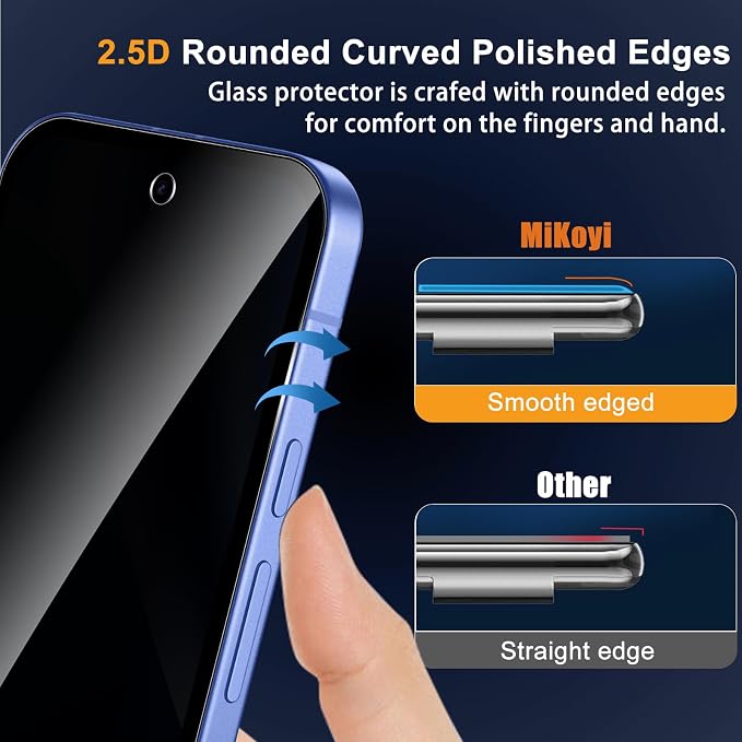 Privacy Screen Protector for Google Pixel 10 Lens Protector | [2+2] 9H Hardness Tempered Glass Protective Film + Camera Lens Protector [Full Coverage] [Anti-Spy] [Scratch-Resistant]