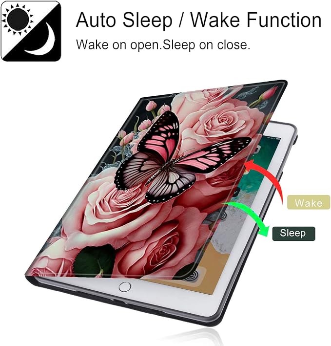for Kindle Paperwhite 11th Gen 2021 6.8 inch Case - Signature Edition with Adjustable Stand &amp Auto Wake/Sleep - American Flag &amp Skull