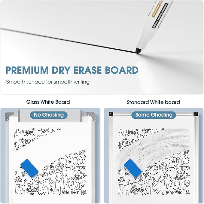 MaxGear Easel Whiteboard with Stand, 36" x 24" Double-Sided Dry Erase Board Flip Chart, Height Adjustable,Foldable, Portable for Home Office Classroom Teaching