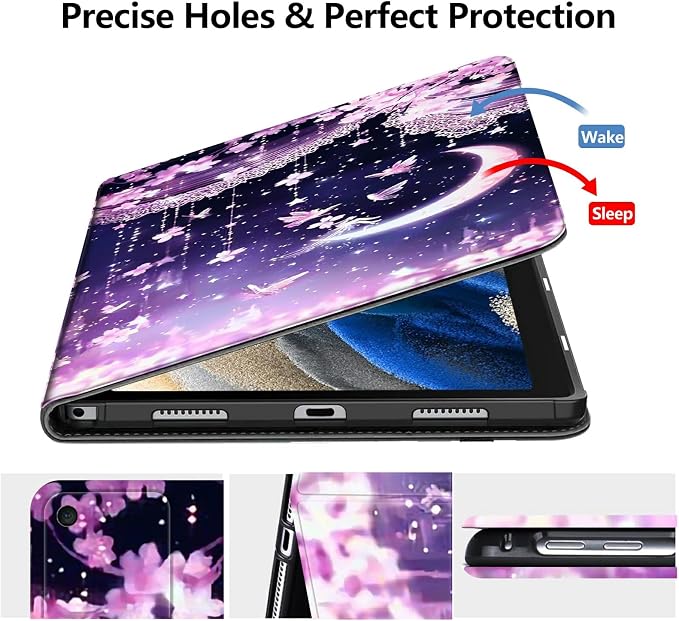 Case for Amazon Fire 7 Tablet 2019/2017 Release 9th/7th Generation PU Leather Smart Protective Cover with Auto Sleep/Wake for Fire 7 2019Beautiful Sunset
