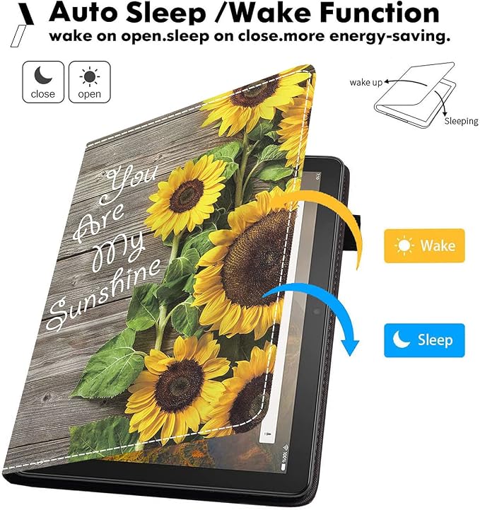 Case for Amazon Fire HD 10 Tablet (9th/7th Gen 2019/2017 Release) Premium PU Leather Cover with Auto Sleep Wake Feature Folio Case for Fire 10.1 Tablet Bible Verse Jeremiah 29:11