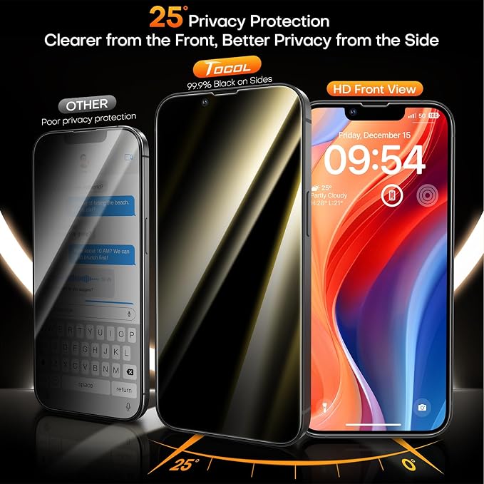 TOCOL for Pixel 2026 Screen Protector Clear | Easy Installation Bubble-Free 9H+ Tempered Glass 11FT Military Grade Shatterproof Anti-Scratch Case Friendly HD 2 Pack
