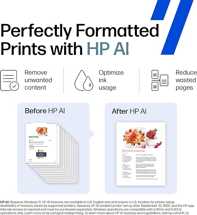 HP Envy Photo 7975 Wireless Color Inkjet Photo Printer, Print, scan, Copy, Easy Setup, Mobile Printing, Best-for-Home, 3 Month Trial of Instant Ink Included, AI-Enabled (B63K3A)