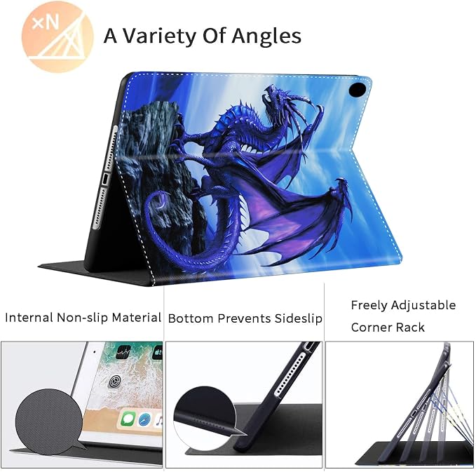 Case for iPad Mini 5/4/3/2/1 Durable Shockproof Protective Cover for Apple 7.9 inch iPad Mini 1st2nd3rd4th5th Generation，Blue Dragon