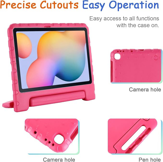 Kids Case for Samsung Galaxy Tab S10 FE Plus 13.1 (2025) Techcircle Handle Stand Light EVA Foam Bumper Protective Rugged Drop Protection Child Proof Cover Black