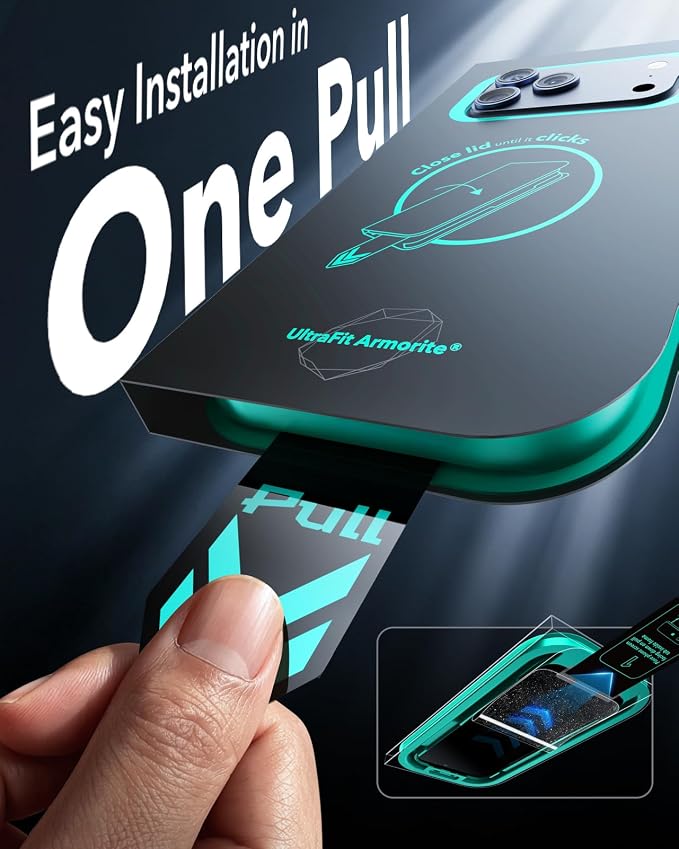 ESR 2 Pack Armorite for iPhone 17 Pro Privacy Screen Protector | Military-Grade Shatterproof 28° Anti-spy UltraFit Tray 9H+ Tempered Glass Auto Dust Removal and Bubble Free