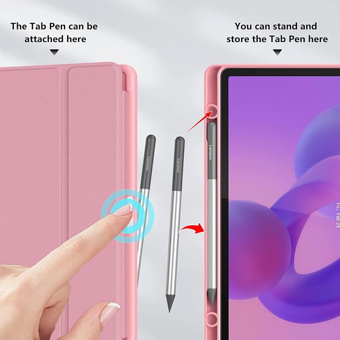 ProCase Full-Edge Case for Lenovo Idea Tab 11 2025 &amp Tab K11 Gen 2 | Slim Trifold Stand Cover with Shockproof TPU Back Pencil Holder &amp Full Protection - Black