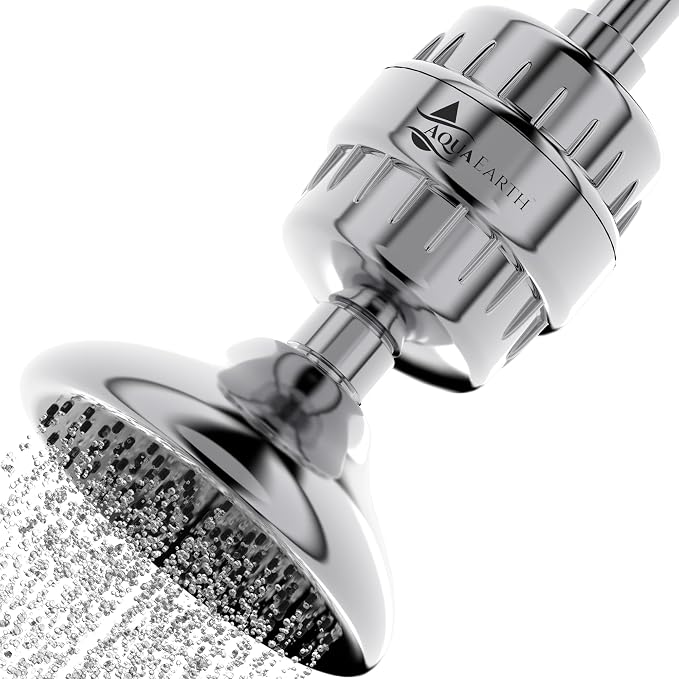 Aqua Earth Shower Filter Head for Hard Water Softening