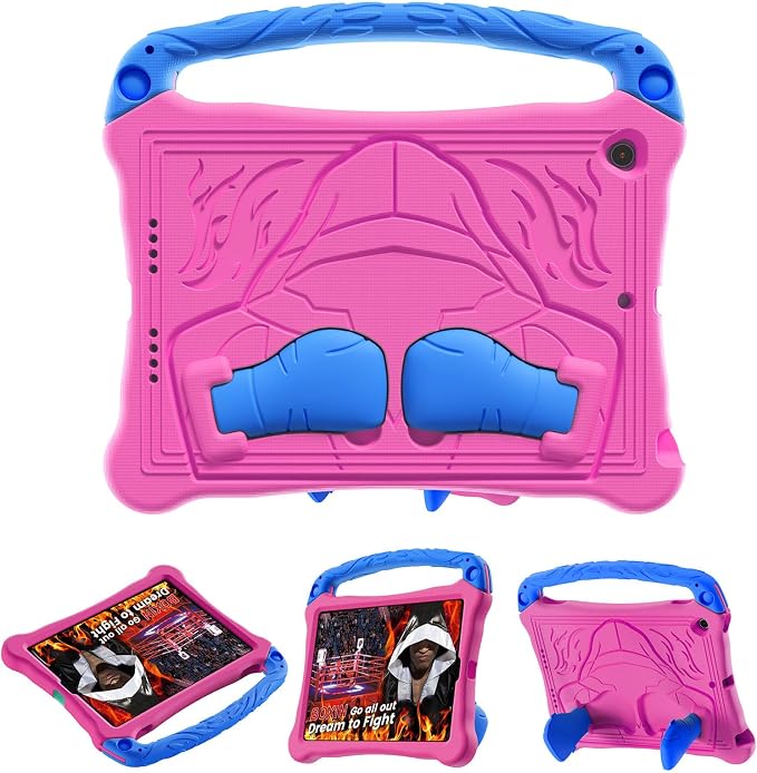 Dteck for iPad Air 3rd Gen (2019) / iPad Pro (2017) Case 10.5 Shockproof Protective Case with Kickstand Hard Plastic Shell 3-Layer Protection Drop Proof Sturdy Rugged Tablet Cover (Aqua+Rose)