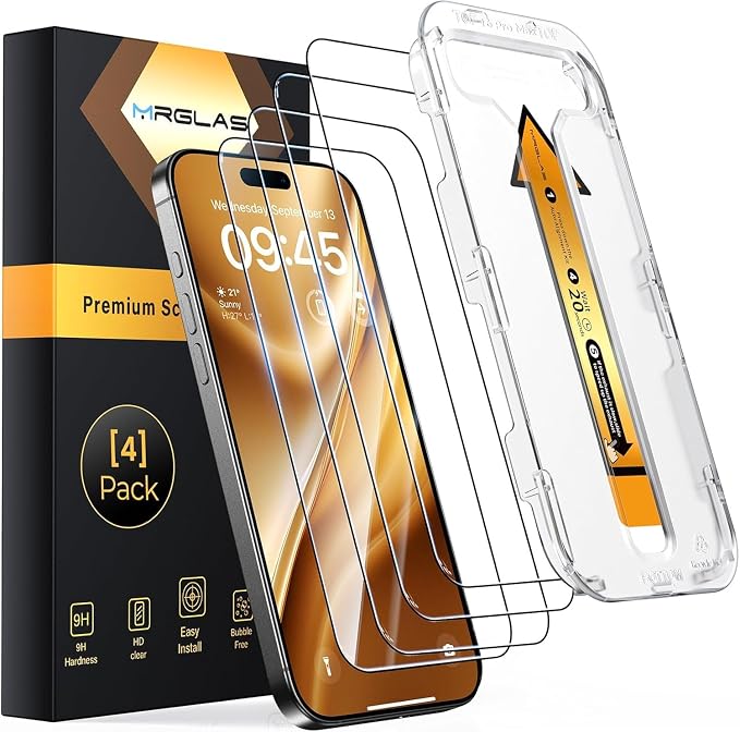 2+2 Packs for iPhone 17 Pro Privacy Screen Protector with Camera Protector | TOP 9H+ Tempered Glass [Zero Bubble][10X Military Protection] Anti Spy 17 ProMax Tempered Glass Full CoverageCase-Friendly