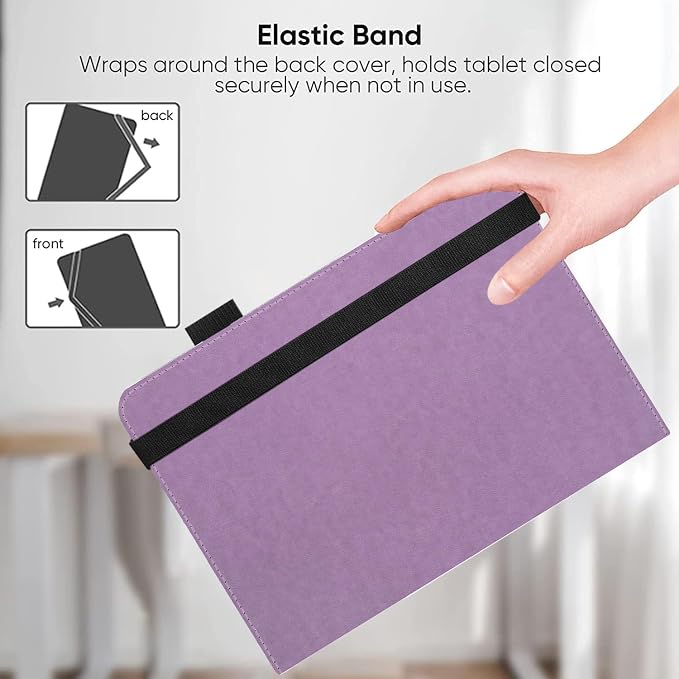 Universal 11 12 Inch Android Tablet CaseMulti-Angle Viewing Stand Stylus Holder Cover for 11-12 Touchscreen TabletBlack