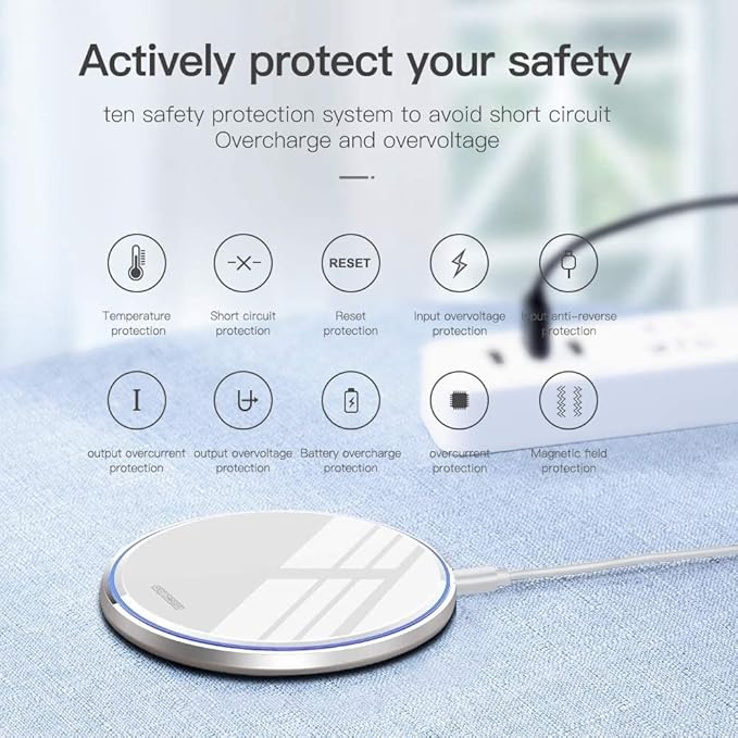 Fast Wireless Charger,20W Max Wireless Charging Pad Compatible with iPhone 16/16 Pro/16 Pro Max/16 Plus/15/14/13/12/11/X,AirPods;FDGAO Induction Charge Mat for Samsung Galaxy S25/S24/S23/S20
