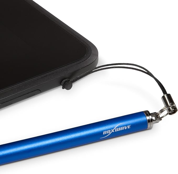 BoxWave Stylus Pen Compatible with Getac F110 - EverTouch Slimline Capacitive Stylus Slim Barrel Capacitive Stylus with FiberMesh Tip - Jet Black