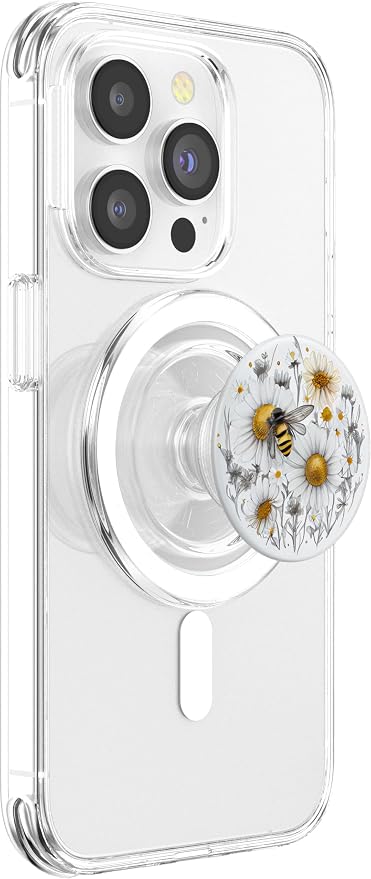 Bee Honeybee Daisy Flowers PopSockets Adhesive PopGrip
