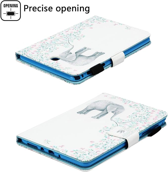 Case for Samsung Galaxy Tab A 8.0 inch Tablet Case 2015 (Model SM-T350/T355/P350/P355) with Pencil Holder [Auto Sleep/Wake] Stand Folio PU Leather Shockproof Cover Magnetic Smart WalletNight
