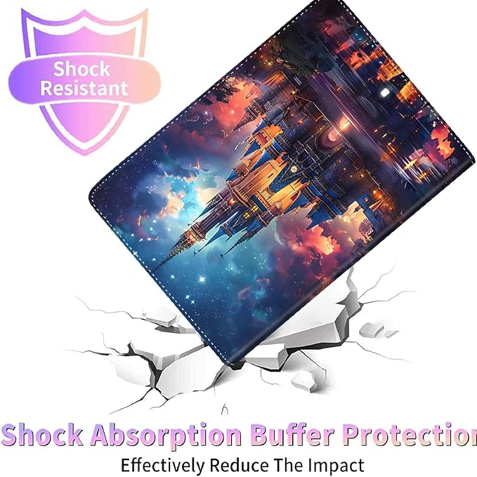 Case for New iPad (A16) 11th Generation 11 Inch 2025for iPad 10th Generation 2022 10.9 Inch Multi-Angle Stand Smart Cover Shockproof with Auto Wake/Sleep ，Starry Sky