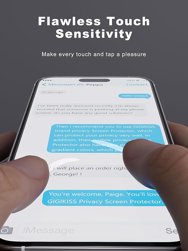 GIGIKISS 3 Pack Privacy Screen Protector for iPhone 14 Pro Max（2022 6.7） 9H+ Hardness Shatterproof Full Edge Coverage Case Friendly Anti-Spy &amp Scratch Resistant.