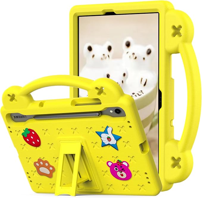 YRH Case for Samsung Galaxy Tab S10 Lite/Tab S10 FE/S9 FE 10.9'' with Handle Stand Kids EVA Shockproof Cover Blue