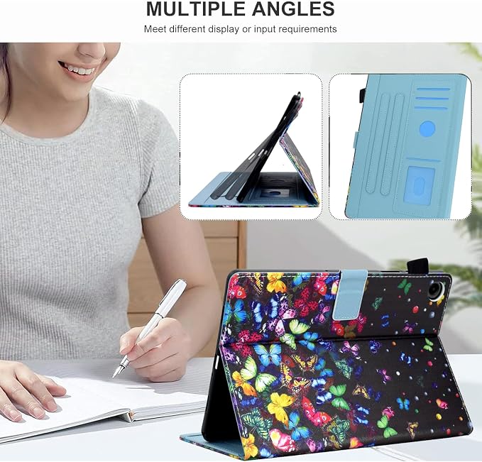 Case for Galaxy Tab A11+ Plus 2026/ A9 Plus 2024 11-Inch Funut PU Leather Folio Cover Multi-Angle Stand with Auto Wake/Sleep Case for Samsung Galaxy Tab A9 Plus/A9+ Tablet Bird