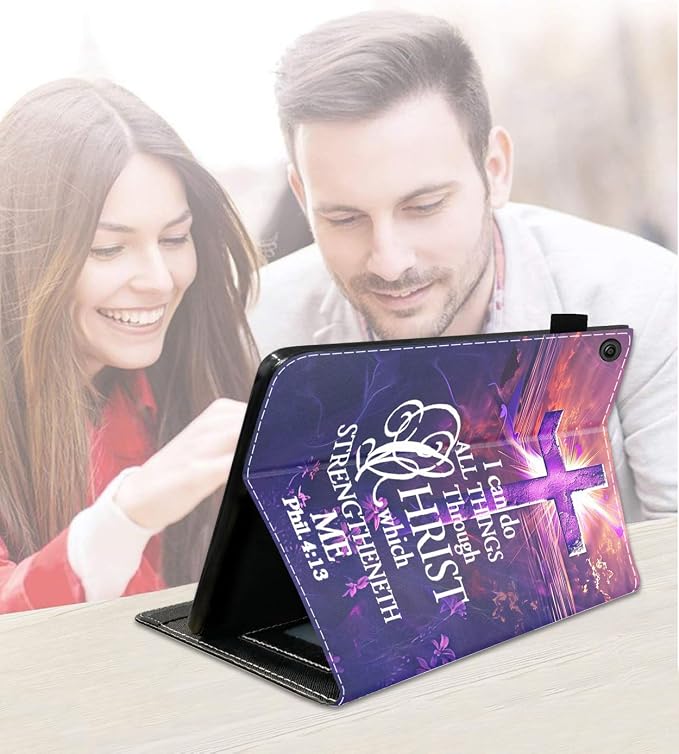 Case for Amazon Fire HD 10 Tablet (9th/7th Generation 2019/2017 Release) Slim PU Leather Cover with Card Slot &amp Auto Wake/Sleep for Fire 10.1 Tablet African American Girl