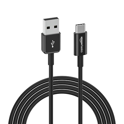 Amazon Basics USB-C to USB-A 2.0 Male Cable - 3 feet (0.9 meters) - Black 24 Pack of 5 120 count total Black