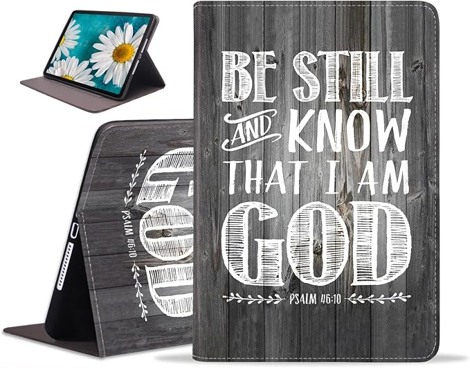 Case for Samsung Galaxy Tab A 10.1 Inch 2019 Tablet [SM-T510/T515/T517] Slim PU Leather Case Adjustable Stand with Auto Wake/Sleep - Bible Verse Proverbs 31:25
