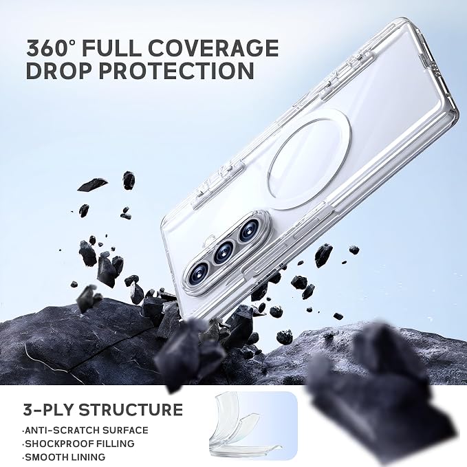 for Samsung Galaxy Z Fold7 Case [Compatible with Magsafe] [Invisible Kickstand &amp HD Screen Protector] Protective Phone Case for Samsung Galaxy Z Fold 7 Black