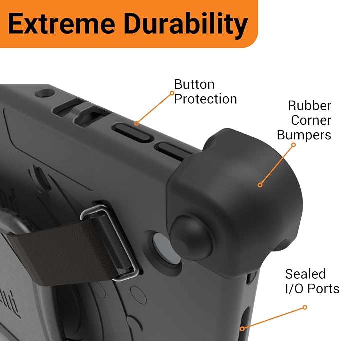 Ultra Rugged Standard Case for Microsoft Surface Pro 9 – Also Work with Surface Pro 10 – Heavy Duty Tablet Case – Briefcase Handle Hand Strap Keyboard Compatible Fully Protective Case