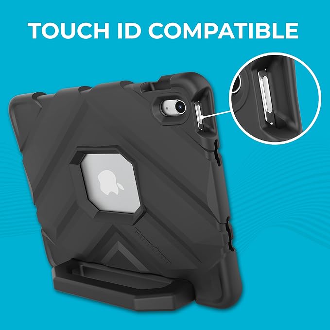 Gumdrop FoamTech Rugged case Fits Apple iPad 11th Generation (A16) &amp 10th Gen 10.9 inch Drop Tested Cover - Black