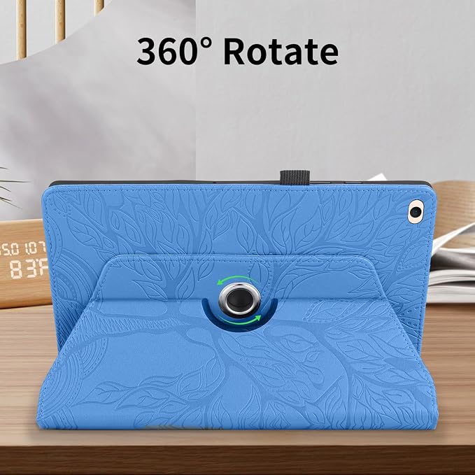 iPad Mini 5 Rotating Case iPad Mini 1/2/3/4/5th Generation Case PU Leather Folio Stand Cover Flip Shell with Pen Holder for Apple iPad Mini 7.9 inch- Black