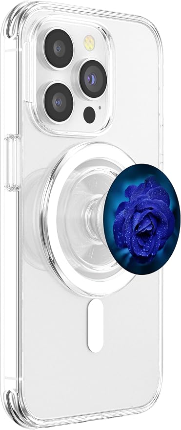 Blue Rose Flower Design - Great Gift Idea for Girls &amp Women PopSockets Adhesive PopGrip