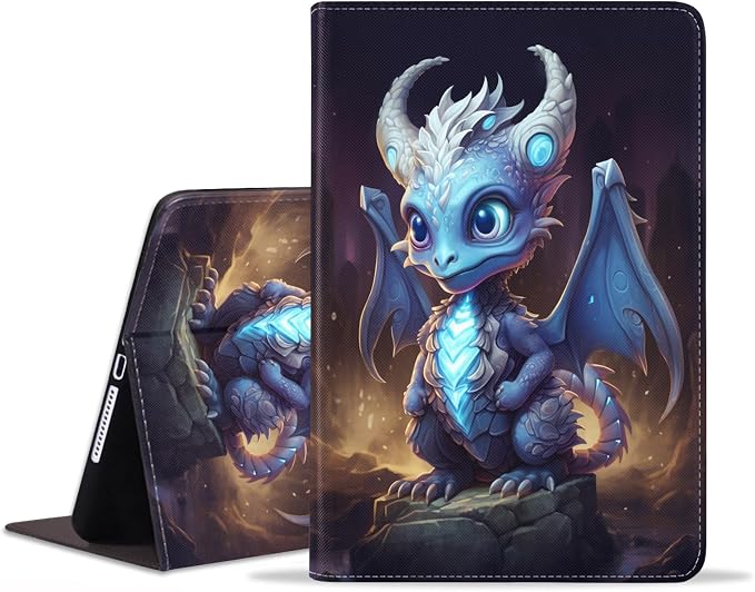 Case for Samsung Galaxy Tab S10 Plus 2024/ S9 Plus/ S9 FE Plus 5G 12.4 Inch 2023 Slim PU Leather Stand Folio Cover with Auto Wake Sleep Abstract Paint Dogs