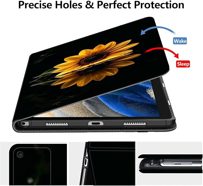 Case for Amazon Fire 7 Tablet 2019/2017 Release 9th/7th Generation PU Leather Smart Protective Cover with Auto Sleep/Wake for Fire 7 2019Beautiful Sunset