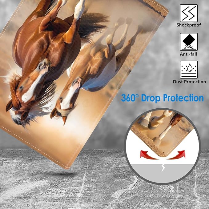 WEUIUJKILO Case for iPad (A16) 11th Generation 11 Inch 2025 iPad 10th Generation 10.9 Inch 2022 Slim PU Leather Folding Stand Smart Cover with Auto Sleep/Wake American Flag and Sunflower