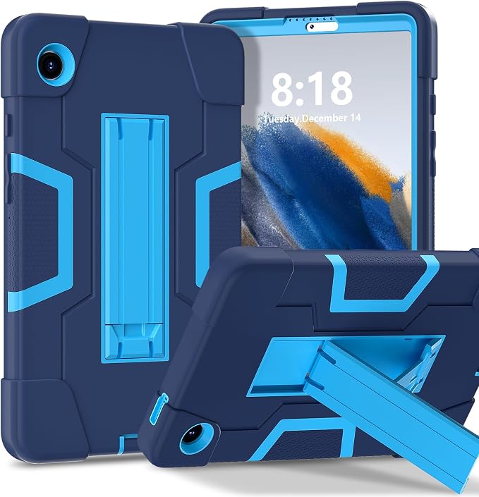 case for Galaxy Tab A9 8.7 2023 Case Hard PC Soft Silicone Kickstand Rugged Heavy Duty High Impact Protective Case for Samsung Galaxy Tab A9 8.7 Inch 2023 SM-X110 SM-X115 Black