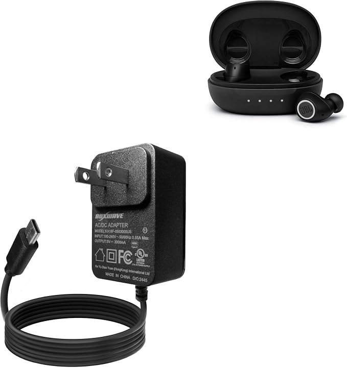BoxWave Charger Compatible with JBL Free II - Wall Charger Direct (15W) Rapid Charge Your Device with Built-in 3ft Cable