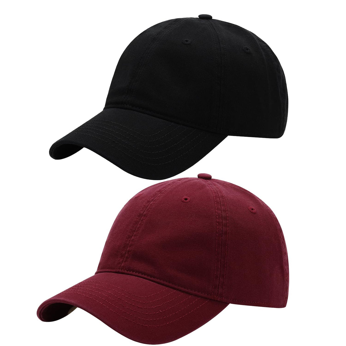 2 Packs Womens Baseball Caps Plain Baseball Hat Summer Sun Visor Hats Baseball Cap Men Adjustable Dad-Hat