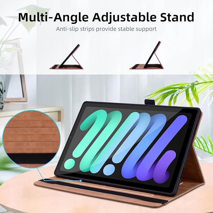 Case for iPad 9th 8th 7th Generation (2021/2020/2019) 10.2 InchiPad Air 3rd Generation PU Leather Cover Multi-Angle Viewing Stand with Card Pocket for ipad 9th Generation CaseBlack