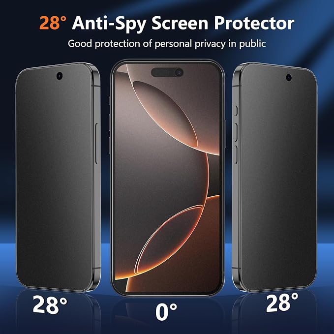 [2 Pack] Matte Privacy Glass Screen Protector Designed for iPhone 11 / iPhone XR Anti-Glare Anti-Fingerprint Install Frame 9H Tempered Glass