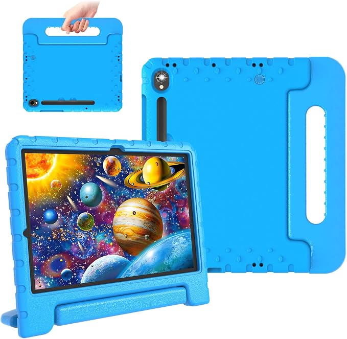 Heavy Duty Kids Case for Samsung Galaxy Tab S7 FE/S7 Plus/S8 Plus 12.4 inch | Rugged Protection Cover for Galaxy Tab S8+/Tab S7 FE/S7+ 2022/2021/2020 with S-Pen Holder Handle StandEVA Foam Rose Red