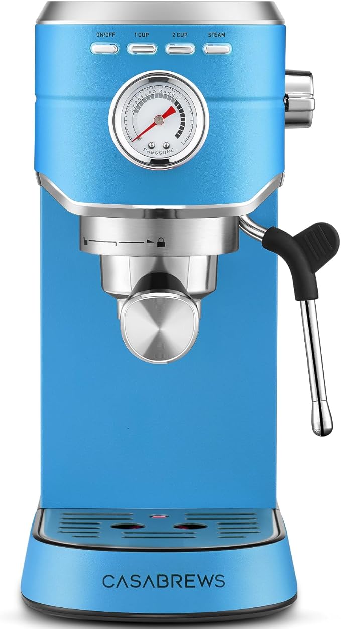 CASABREWS PFAS-Free Espresso Machine with Milk Frother Steam Wand